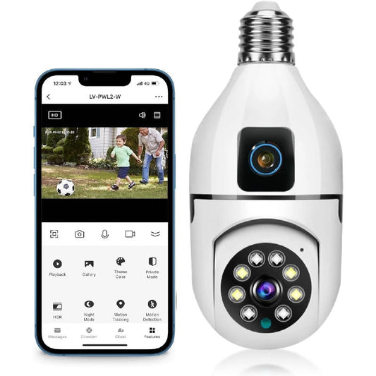 Dupla Kamera Sijalica za Video nadzor WiFi Roto 8MP