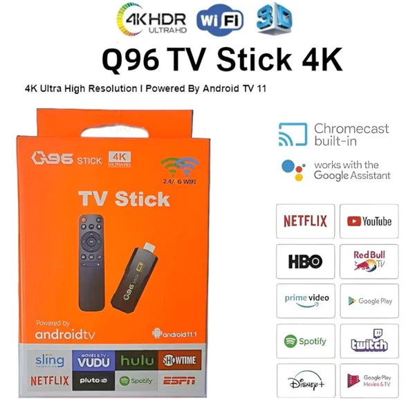 Android Tv Stik Q96 8GB + 128GB Smart Tv Stick Tv Box